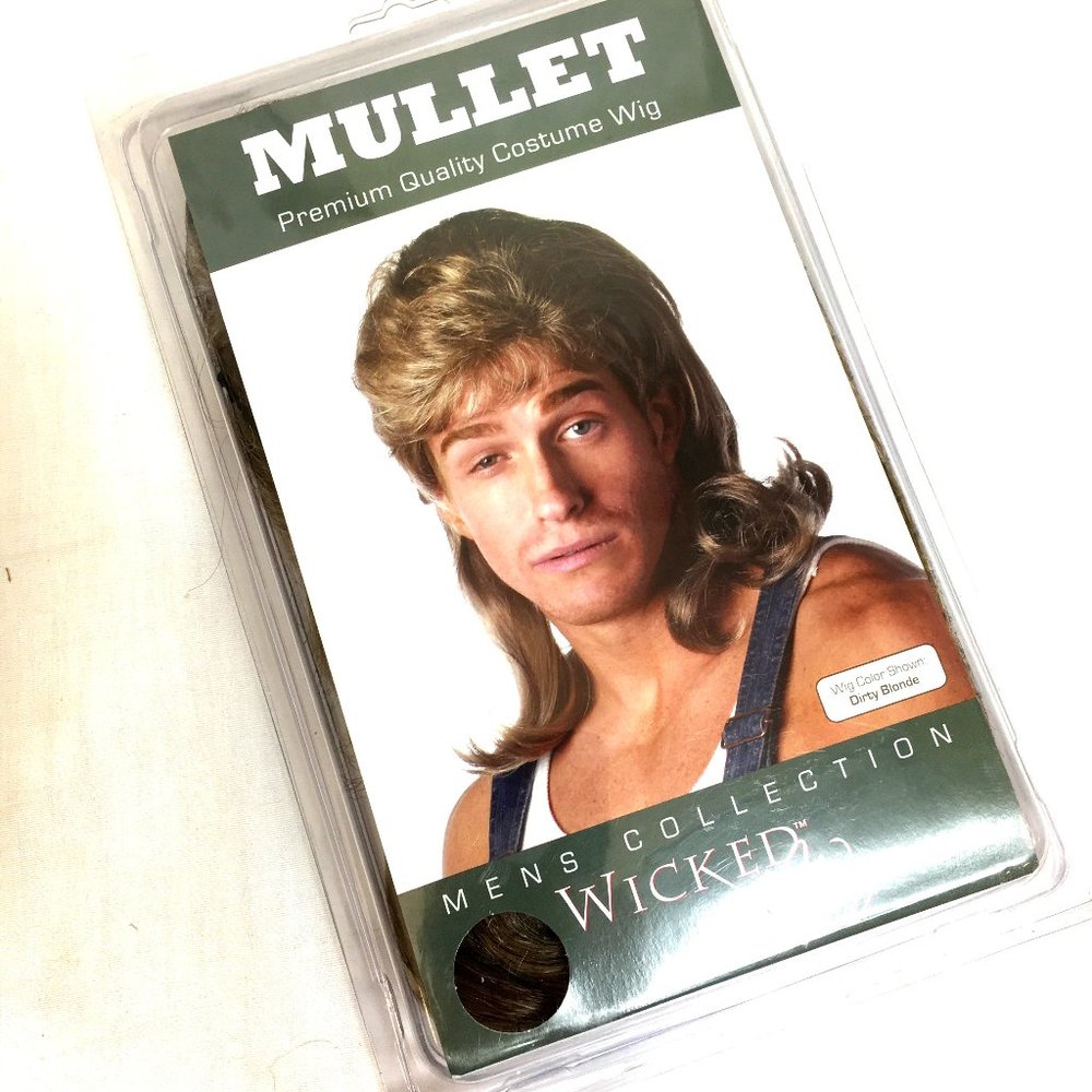 1980’s Style Mullet Wig - Dirty Blonde NIP - NWOT